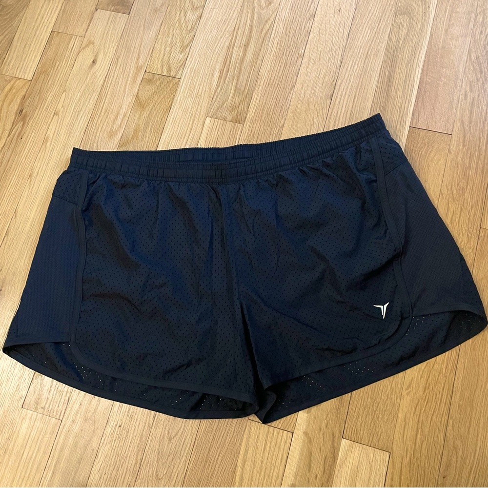 Black athletic shorts